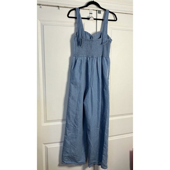 Band of the Free Jumpsuit Womens Small Blue Sweetheart Neckline Wide Leg Blue - Picture 2 of 12
